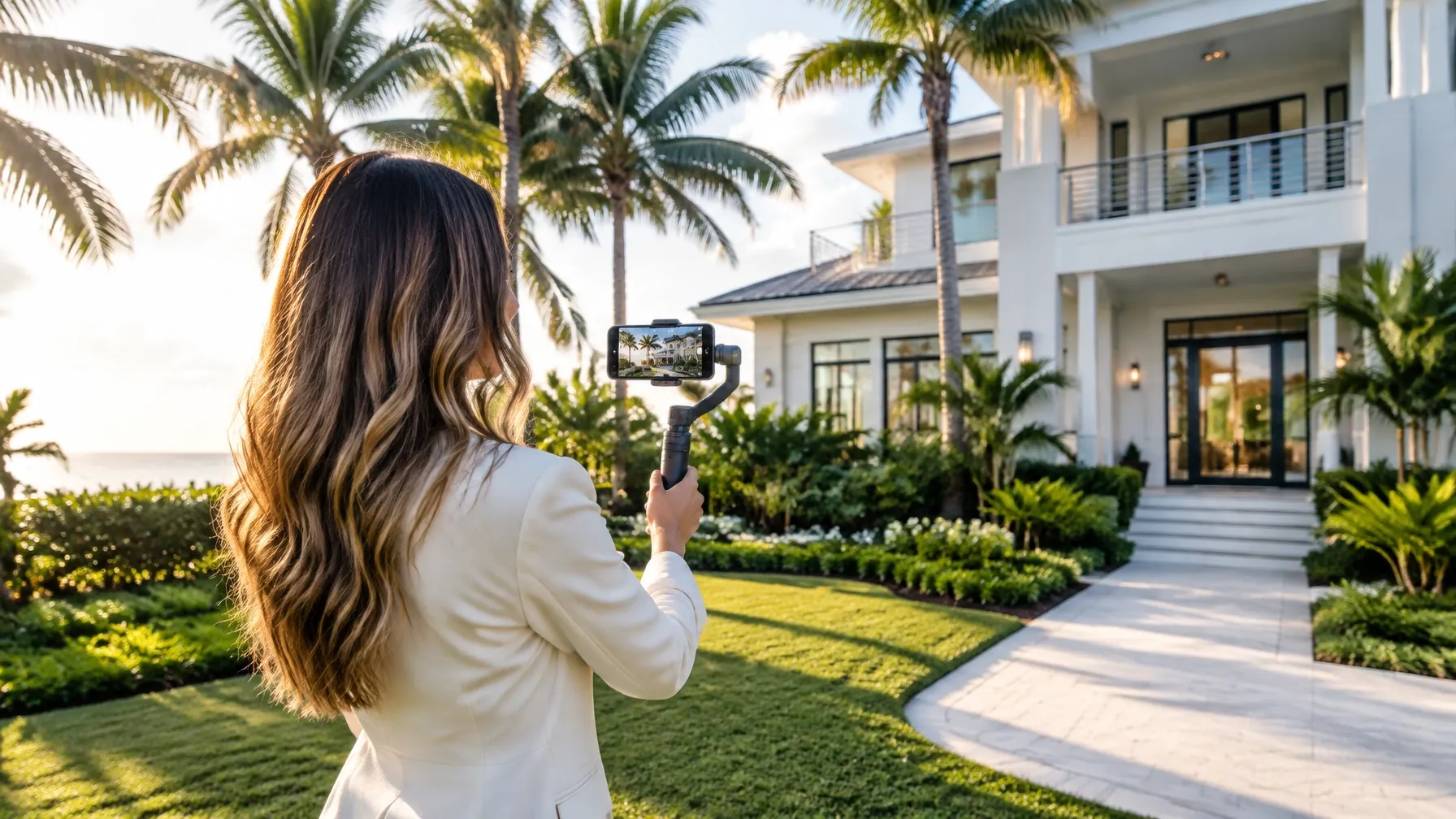 Creating social content for a coastal property